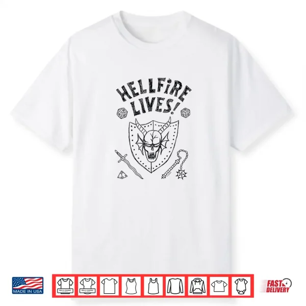 Stranger Things Hellfire Lives Officially Licensed Shirt