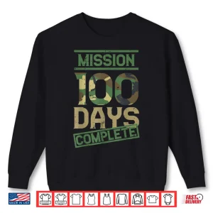 Sweatshirt Mission 100 Days of School Complete Camo 100th Day Boys Kids Shirt