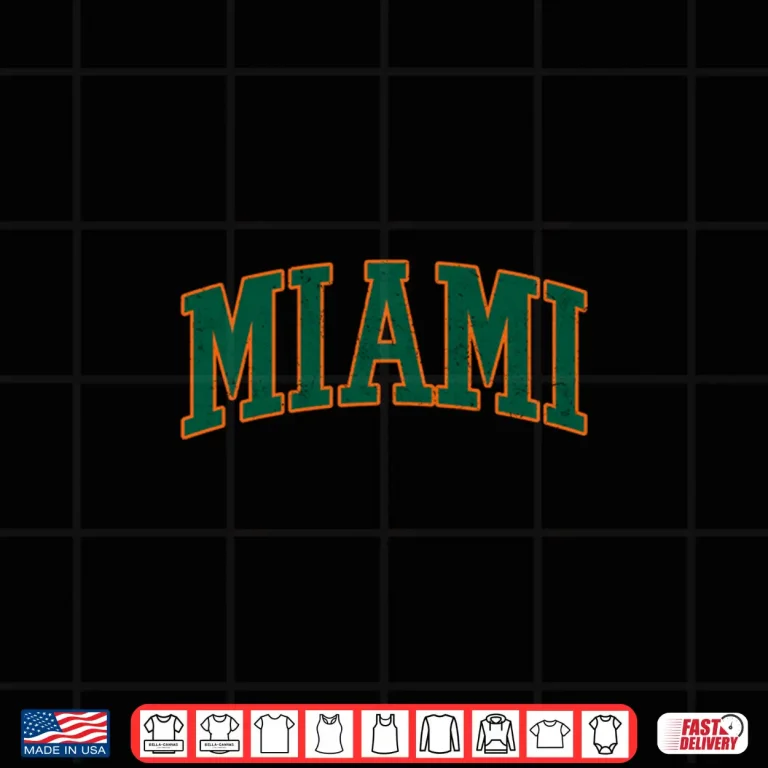 Design Miami Throwback Design Print Classic Vintage Men Women Shirt