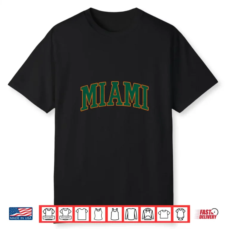 Miami Throwback Design Print Classic Vintage Men Women Shirt