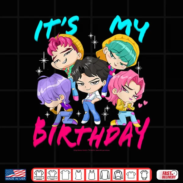 Design Kpop Demon Hunters Its My Birthday Saja Boys Group Shot Shirt