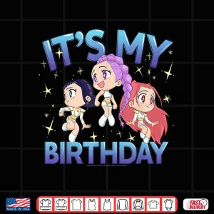 Design Kpop Demon Hunters Its My Birthday Cute Chibi Group Shot Shirt
