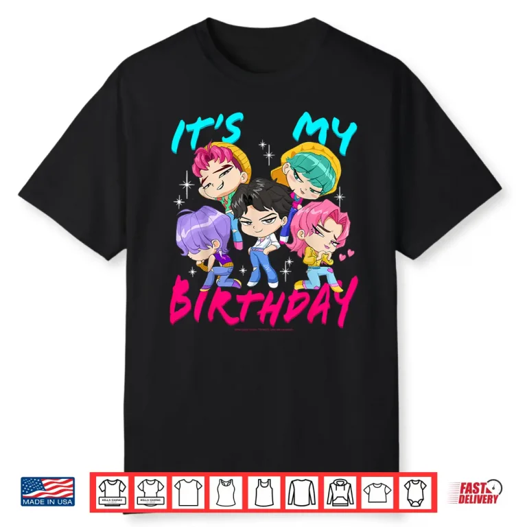 Kpop Demon Hunters Its My Birthday Saja Boys Group Shot Shirt
