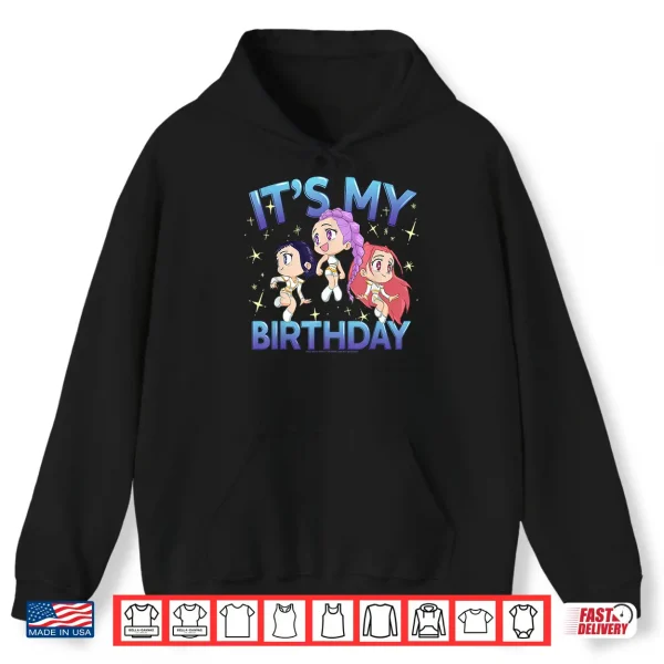 Hoodie Kpop Demon Hunters Its My Birthday Cute Chibi Group Shot Shirt