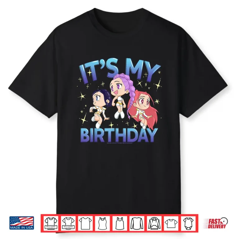 Kpop Demon Hunters Its My Birthday Cute Chibi Group Shot Shirt