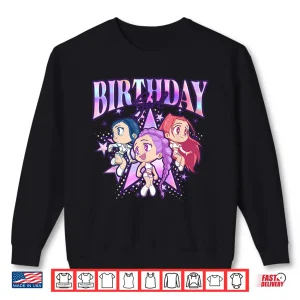 Kpop Demon Hunters Birthday Girl Cute Chibi Group Shot Shirt 2 Sweatshirt Kpop Demon Hunters Birthday Girl Cute Chibi Group Shot Shirt