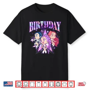 Kpop Demon Hunters Birthday Girl Cute Chibi Group Shot Shirt