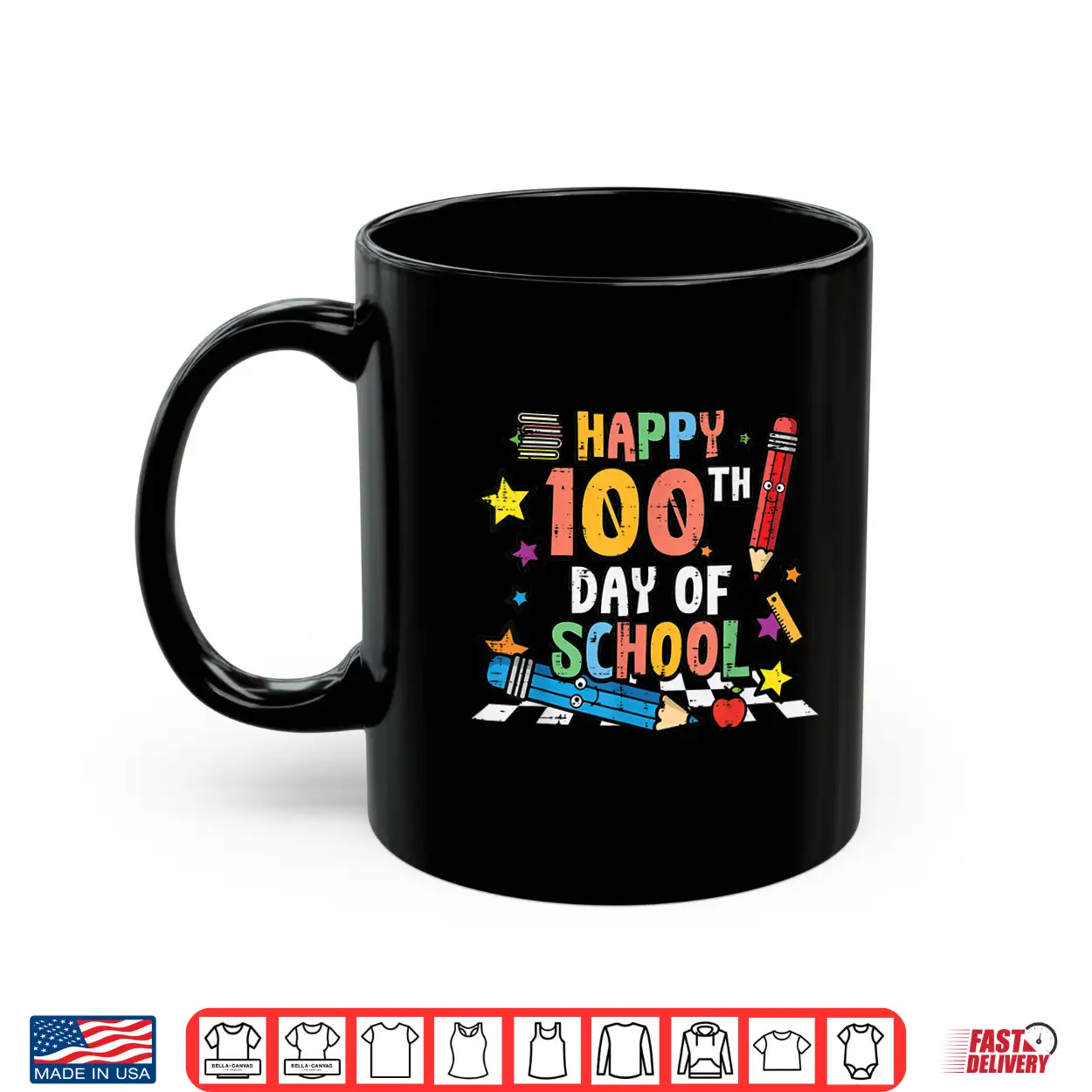 Happy 100Th Day Of School Pencils 100 Days Men Women Kids Shirt Happy 100Th Day Of School Pencils 100 Days Men Women Kids Shirt
