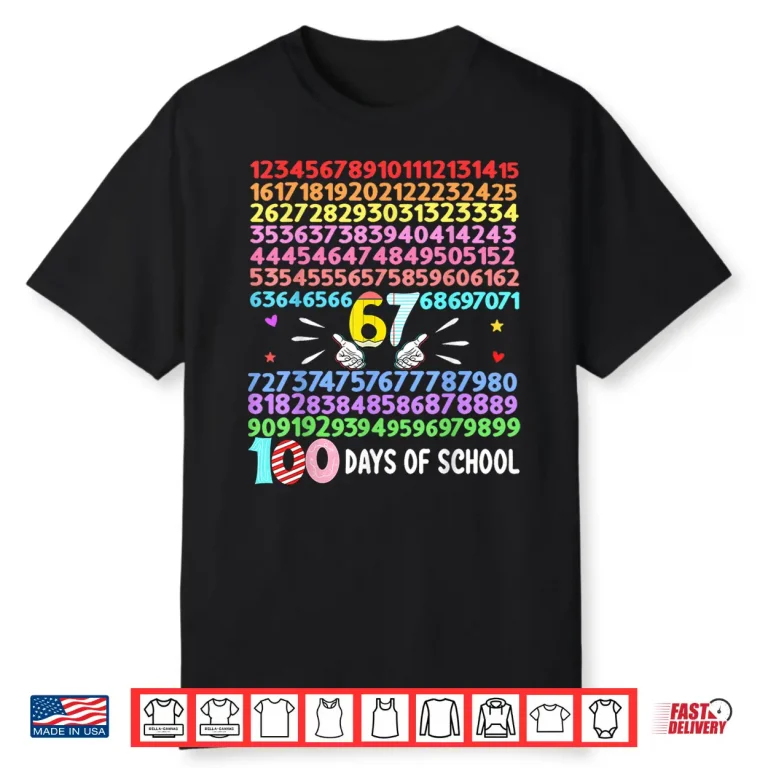 Happy 100 Days of School Smarter 67 Teacher Boys Girls Shirt