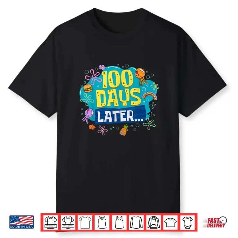 Funny 100 Days Later Teacher Kids Happy 100th Day of School Shirt