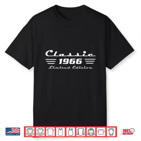 Classic 60 Birthday Decorations Men 60Yr 1966 60Th Birthday Shirt