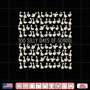 Design 100 Days of Silly Gooses Funny 100th Day of School Teacher Shirt