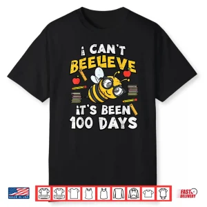 100 Days Of School Bee Funny 100Th Day Teacher Women Men Kid Shirt