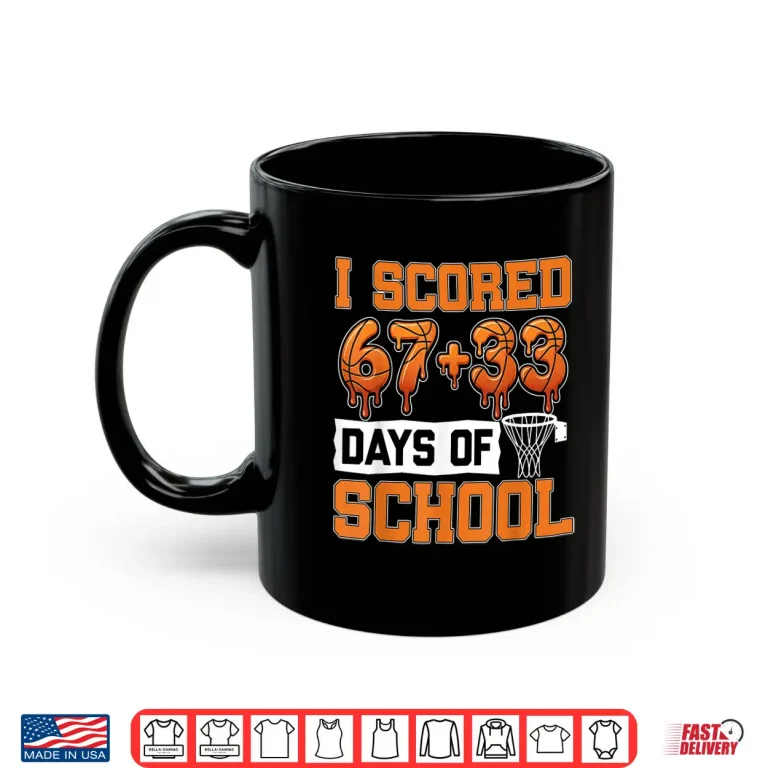 Mug 100 Days of School Basketball Drip 100th Day of School Boys Shirt