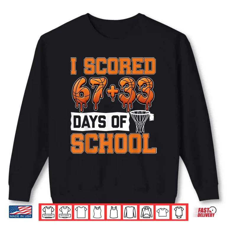 Sweatshirt 100 Days of School Basketball Drip 100th Day of School Boys Shirt