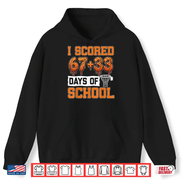 Hoodie 100 Days of School Basketball Drip 100th Day of School Boys Shirt