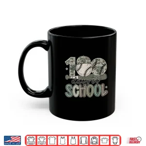 Mug 100 Days of School Baseball Camo Funny Boys Kids 100th Day Shirt