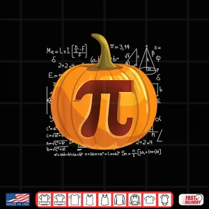 Design Pumpkin Pie Math Shirt Funny Halloween Thanksgiving Pi Day Shirt