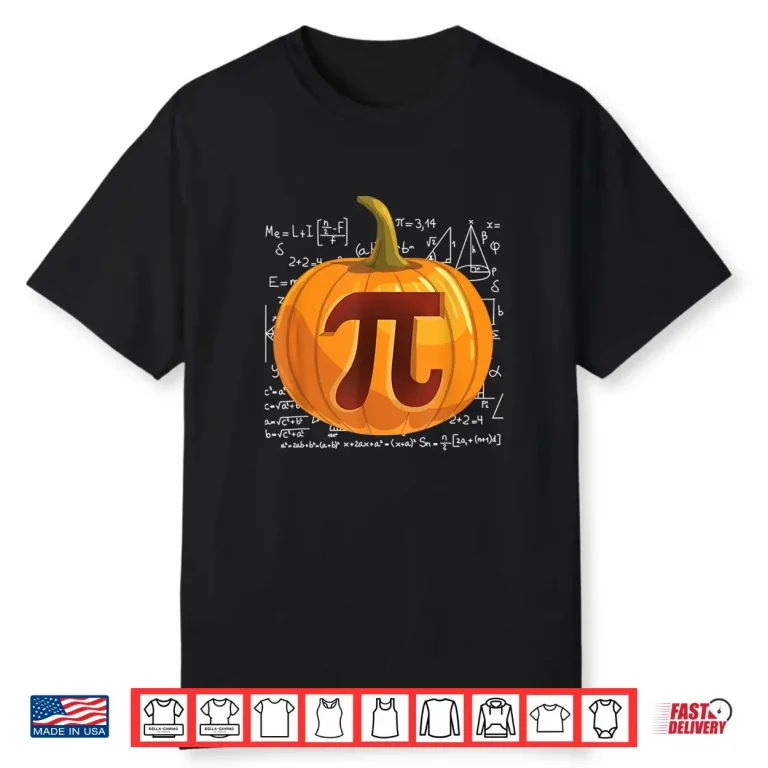 Pumpkin Pie Math Shirt Funny Halloween Thanksgiving Pi Day Shirt
