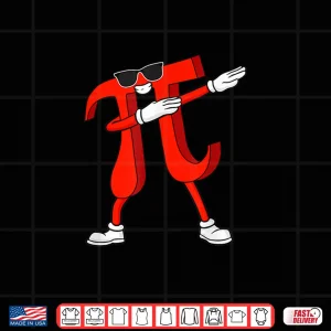 Design Funny Pi Symbol Dabbing Pi Day Shirt Kids Youth Boys Pi Math Shirt