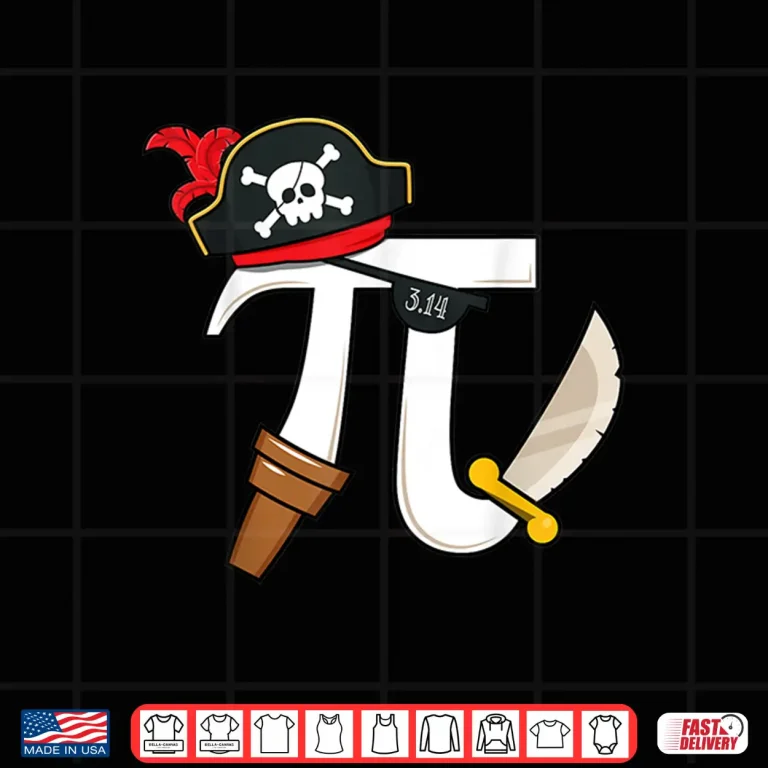 Design Funny Pi Rate Pirate Pi Day Boys Girls Science Math Teacher Shirt