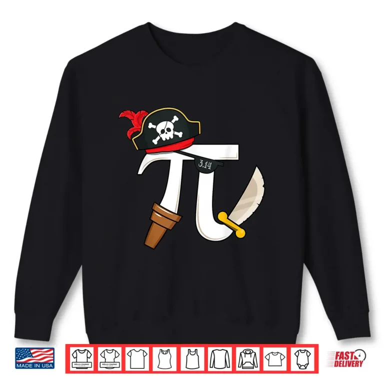 Sweatshirt Funny Pi Rate Pirate Pi Day Boys Girls Science Math Teacher Shirt