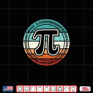 Design Funny Pi Day Retro Pi Symbol Math Teacher Nerd Geek 3.14 Shirt