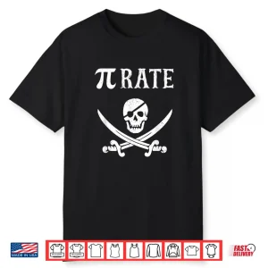 Funny Pi Day Pi Rate Pirate For Teachers Shirt