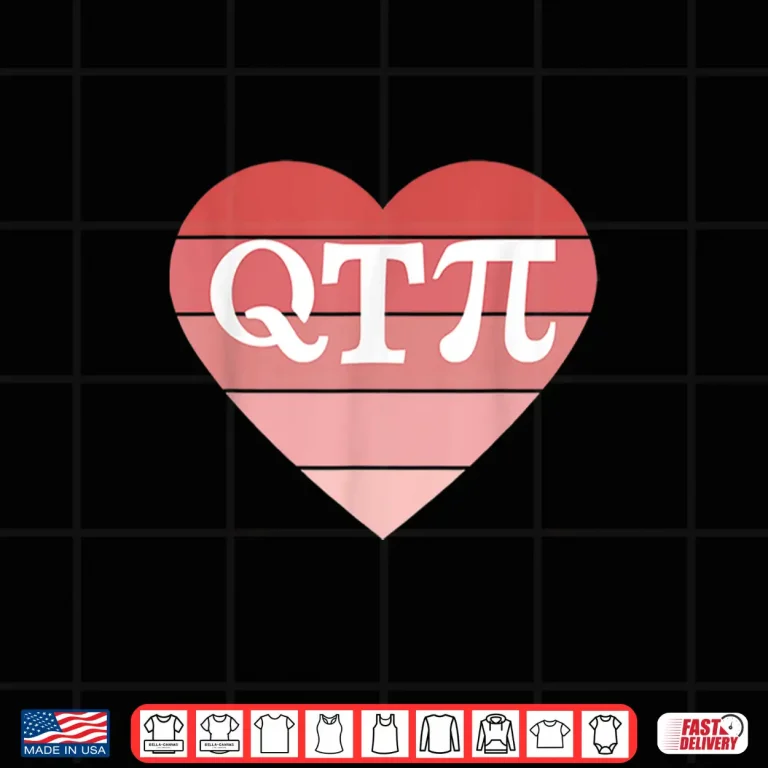 Design QT Pi Heart Pi Day Womens Math Tee Shirt