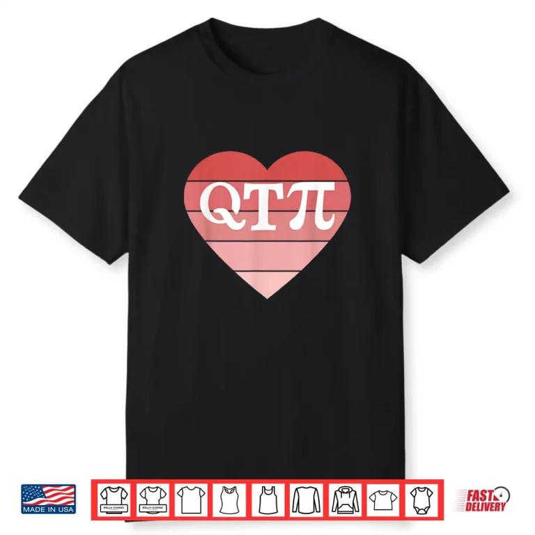 QT Pi Heart Pi Day Womens Math Tee Shirt