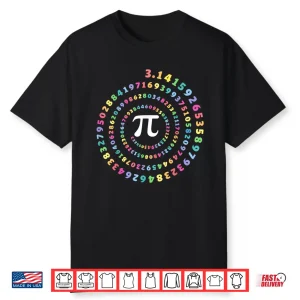 Pi Spiral Novelty Pi Day T Shirt Shirt