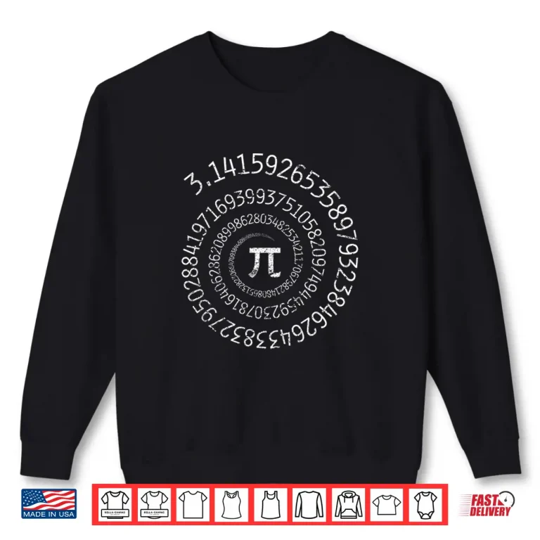 Sweatshirt Pi Day Shirt Spiral Pi Math design for Pi Day 3.14 Shirt