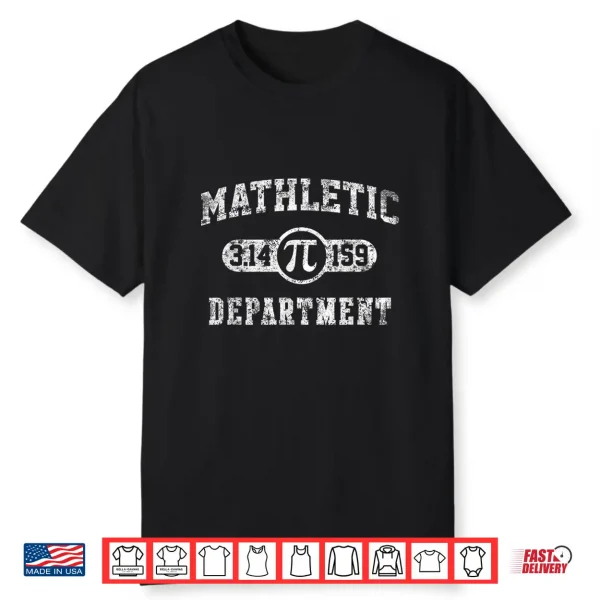 Mathletic Department 3.14159 Pi Day Math Teacher Vintage Shirt