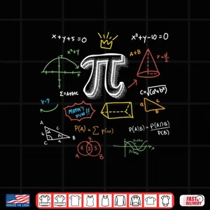 Design Funny Pi Day Math Equation Math Geek School Teacher Student Men Women Kids Shirt