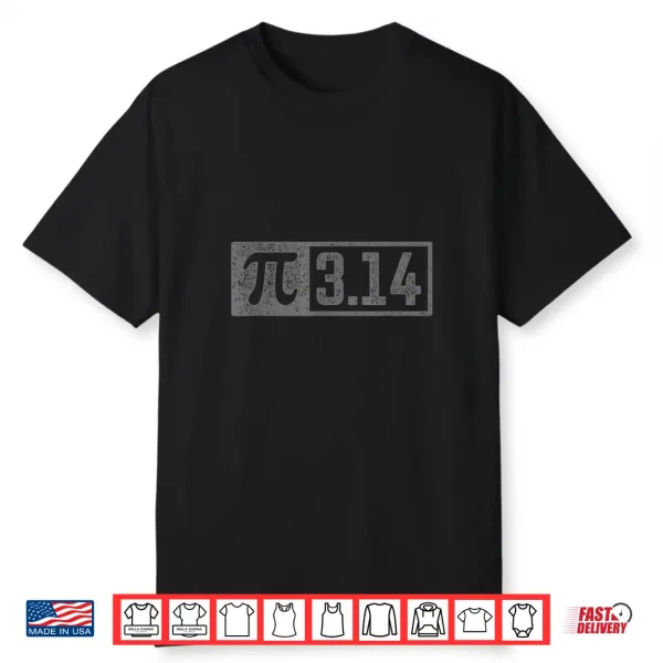 3.14 Pi Digits Vintage 3.14 Pi Math Teacher Happy Pi Day Shirt