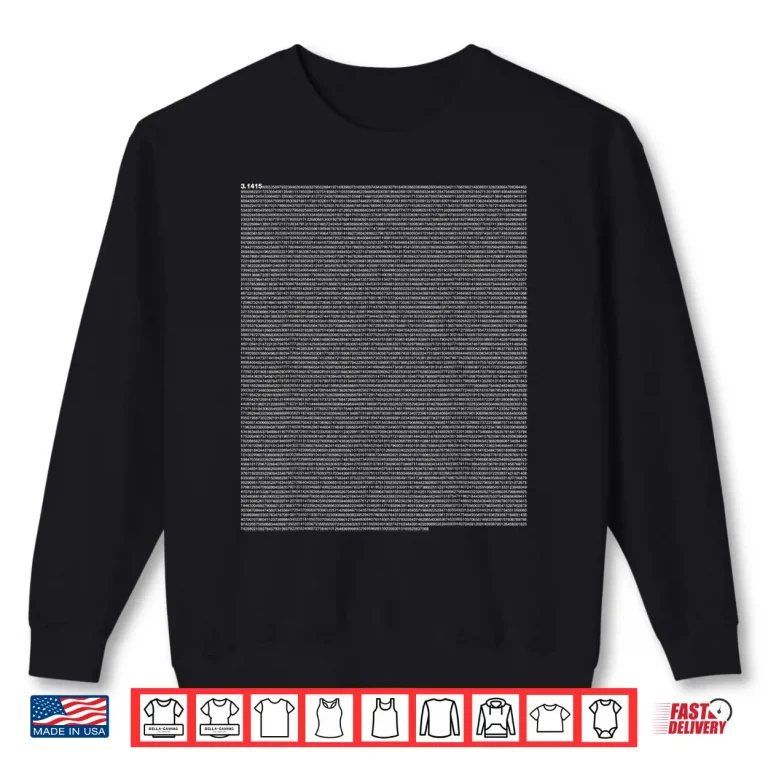 Sweatshirt 10000 Digits Pi Sign Math Mathematics Pi Day Shirt