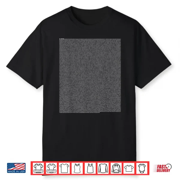 10000 Digits Pi Sign Math Mathematics Pi Day Shirt