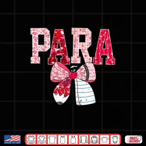 Design Coquette Bow Pencil Funny para Teacher Valentine Red Hearts Shirt