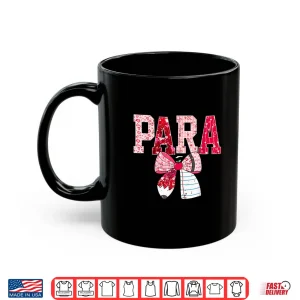Mug Coquette Bow Pencil Funny para Teacher Valentine Red Hearts Shirt
