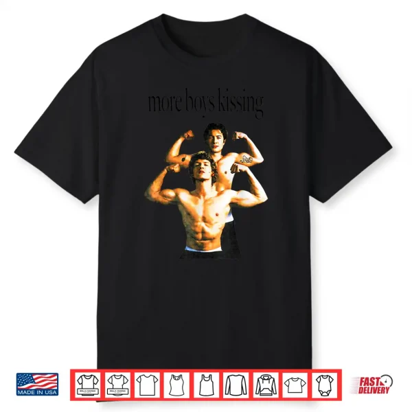 More Boys Kissing Gay 24 18 Hockey Pride Love Statement Shirt