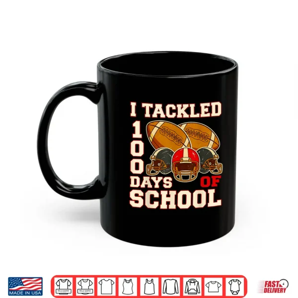 Mug 100 Days of School Football Boys Kids 100th Day of School Shirt