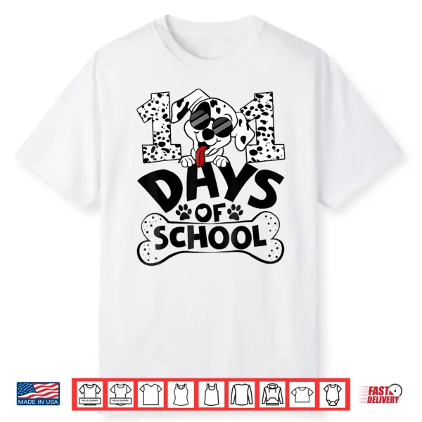 100 Days of School Dalmatian Dog Boy Kid 100th Day of School Shirt