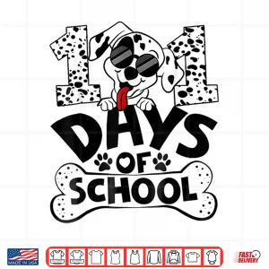 Design 100 Days of School Dalmatian Dog Boy Kid 100th Day of School Shirt