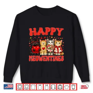 Sweatshirt Happy Meowentines Cute Cat Valentine Men Women Kids Girls Shirt