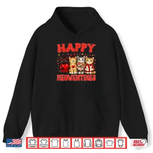 Hoodie Happy Meowentines Cute Cat Valentine Men Women Kids Girls Shirt