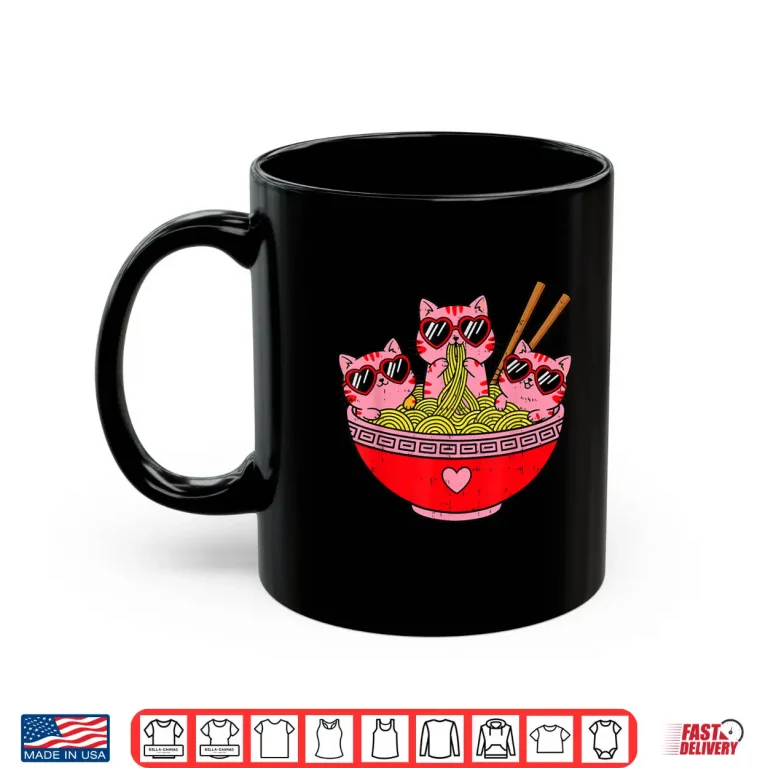 Mug Cat Kitten Valentine Anime Valentines Day for Kid Boys Girls Shirt