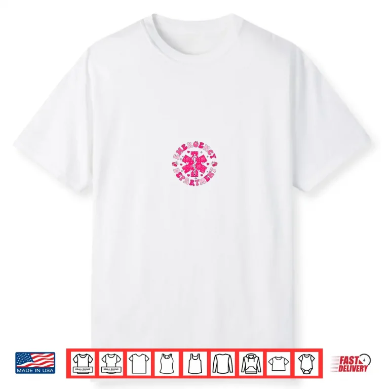 Valentine Nurse Emergency Department ER ED Nurse 2 Sides Shirt