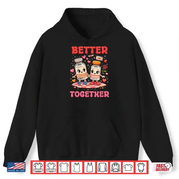 Hoodie Valentine Better Together Nurse Pink Bow RN PCT CNA Nurse Shirt