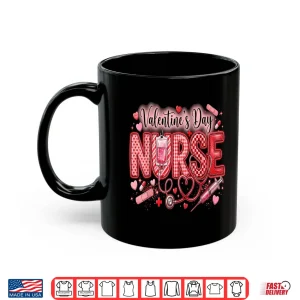 Mug Red Healthcare ER RN CNA ICU Valentine Nurse Heart Nurses Shirt