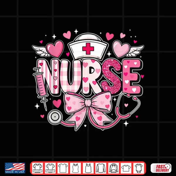 Design Nurse Valentines Day Cute Stethoscope RN Nursing Life Shirt
